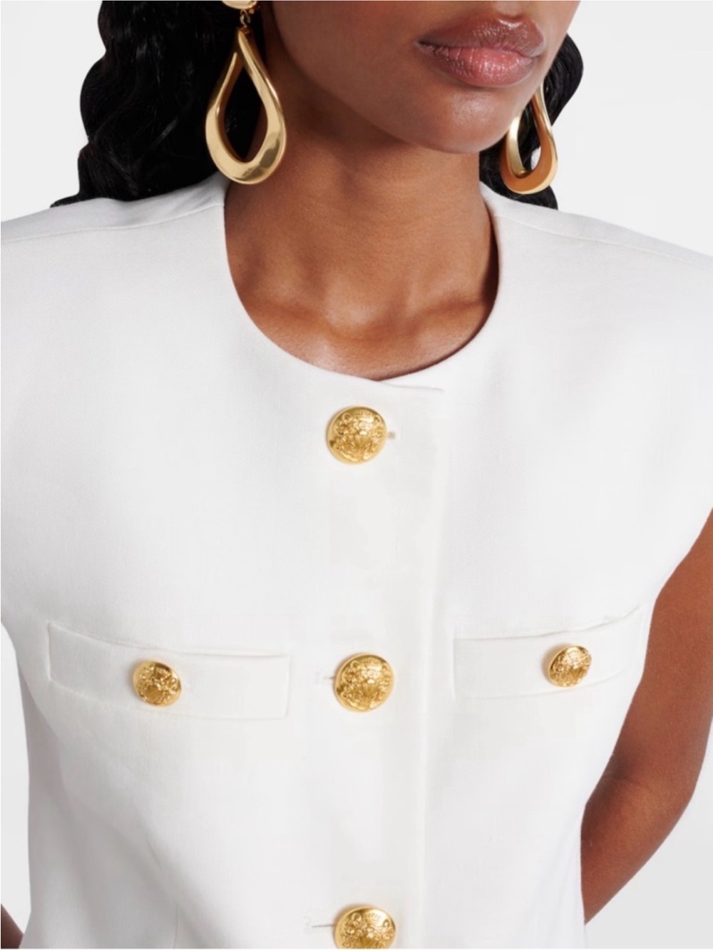 Veronica Beard Tamara Linen Vest - Picture 2 of 11